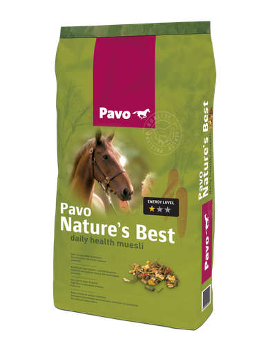 Pavo Nature's Best 15Kg- müsli med lågt sockerinnehåll