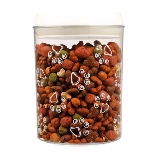 Foder & godisburk plast, 1.5 l/ø 12 × 17.5 cm, vit