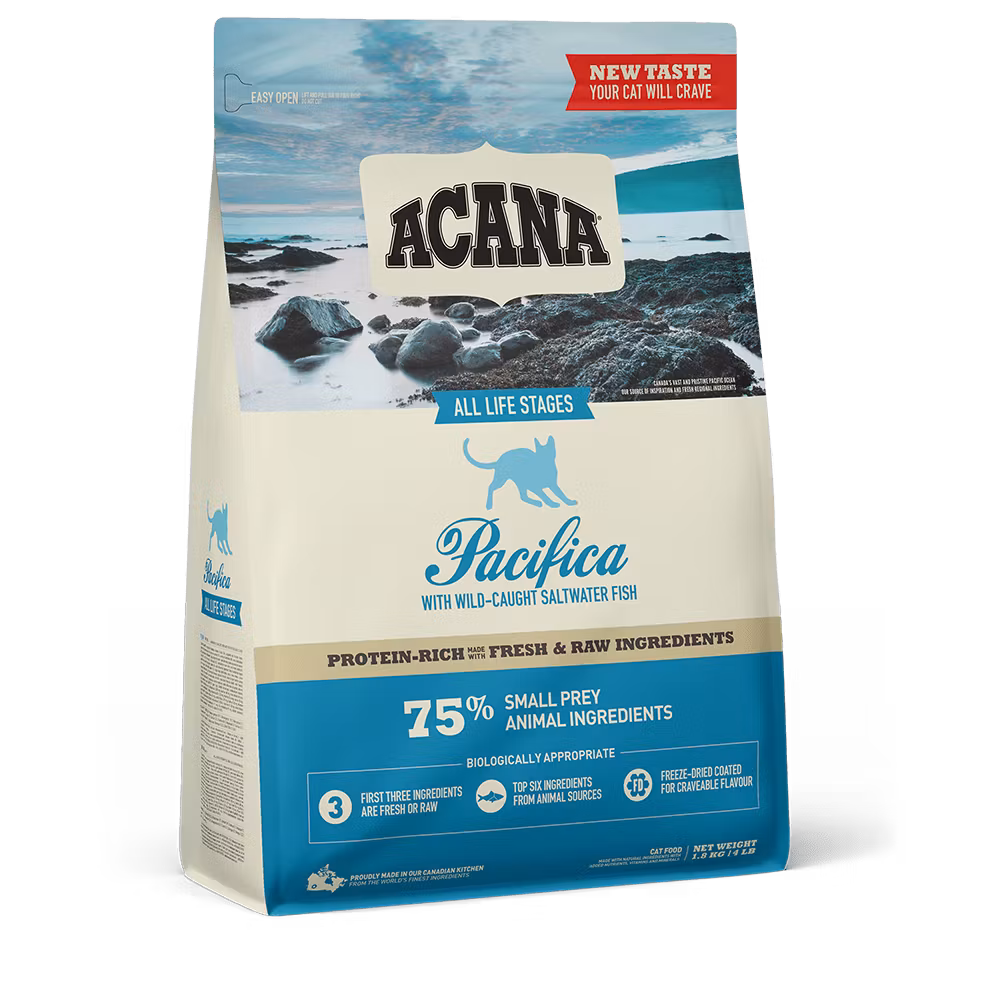 Acana Cat Pacifica - spannmålsfritt med 5 sorters fisk  4,5 kg