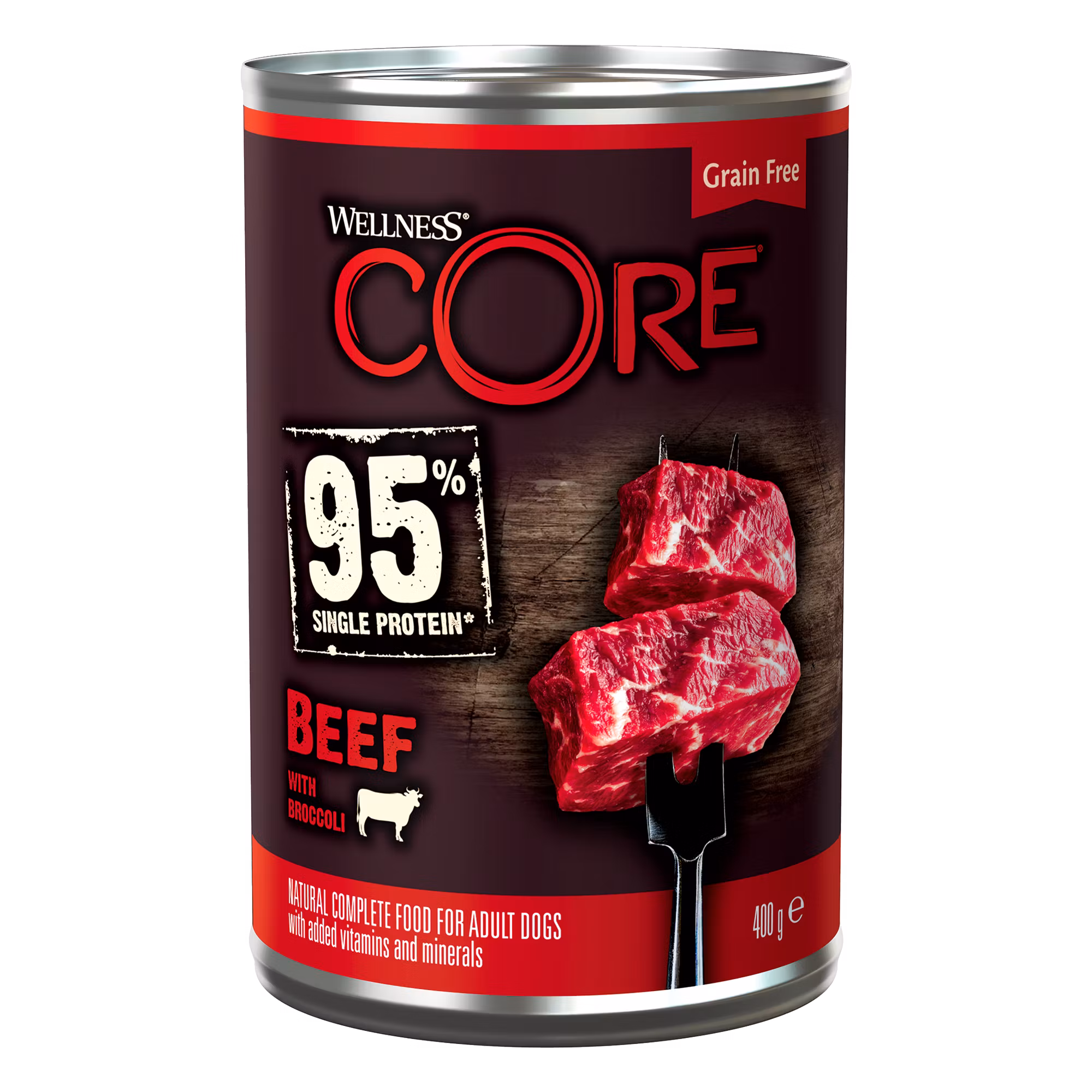 Wellness CORE Dog Adult 95% Single Protein All Breed Beef & Broccoli  400 gram