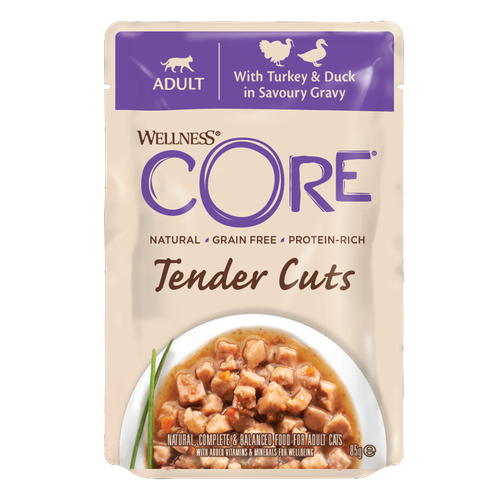Wellness CORE Tender Cuts with Turkey & Duck in Savoury Gravy - 85g