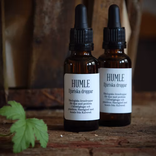 HUMLE - Djuriska droppar. Mild och kraftfull öronrengöring för din hund 10 el 30 ml