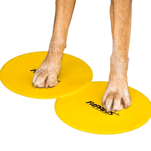 FitPAWS Targets/Targetplattor 4 st - 25 cm - gul & blå