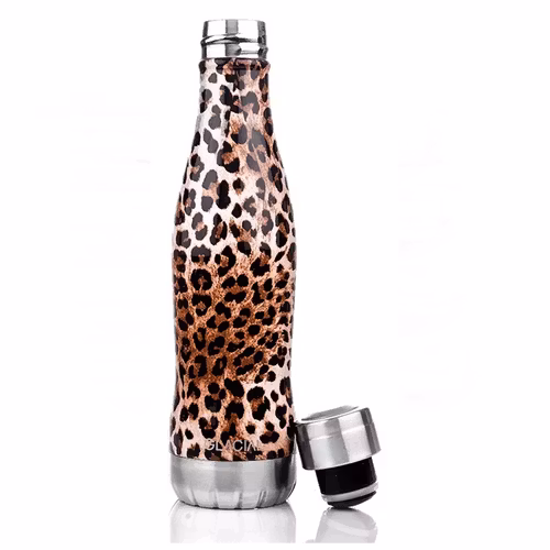 Glacial Termosflaska/vattenflaska 400 ml, rostfri: marmor,rosa el. leopard