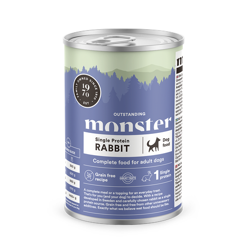 Monster Dog Adult Single Rabbit Burk 400 gr