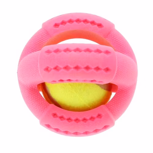 Tennisboll "Emma"  inuti ett gummihölje, som flyter. ø11cm