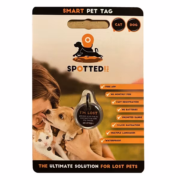 Spotted! ID-tag med spårning (QR-kod) - Small 23 mm