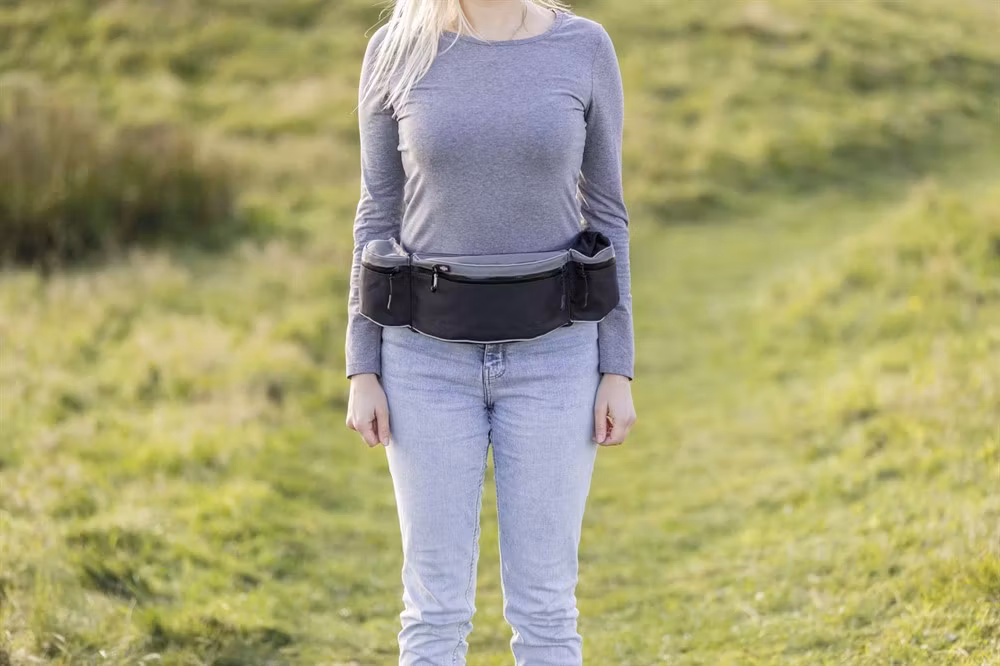 Godisväska Baggy Belt, nylon Svart/Grå 62-125 cm