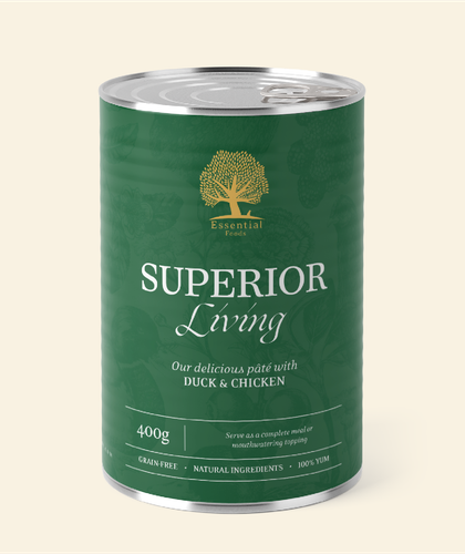 ESSENTIAL SUPERIOR LIVING PÂTÉ, STYCKVIS ELLER  6 x 400G