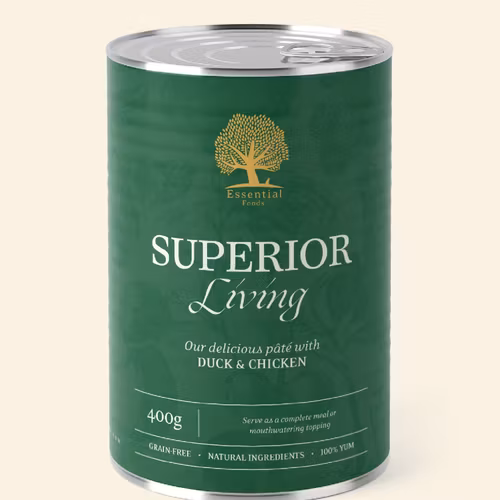 ESSENTIAL SUPERIOR LIVING PÂTÉ, STYCKVIS ELLER  6 x 400G