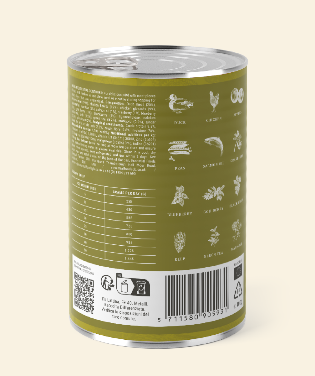 ESSENTIAL CONTOUR PÂTÉ, STYCKVIS ELLER  6 x 400G