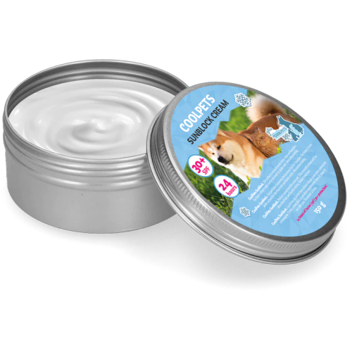 CoolPets Sunblock creame- solskydd 30+, vattenfast o håller i 24 tim. 150 gr