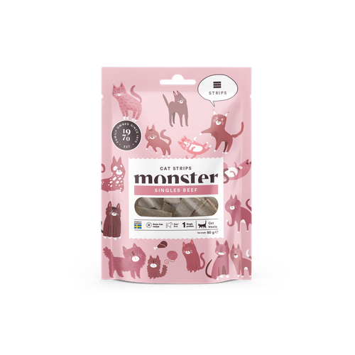 Monster Cat Strips Beef 50 gr