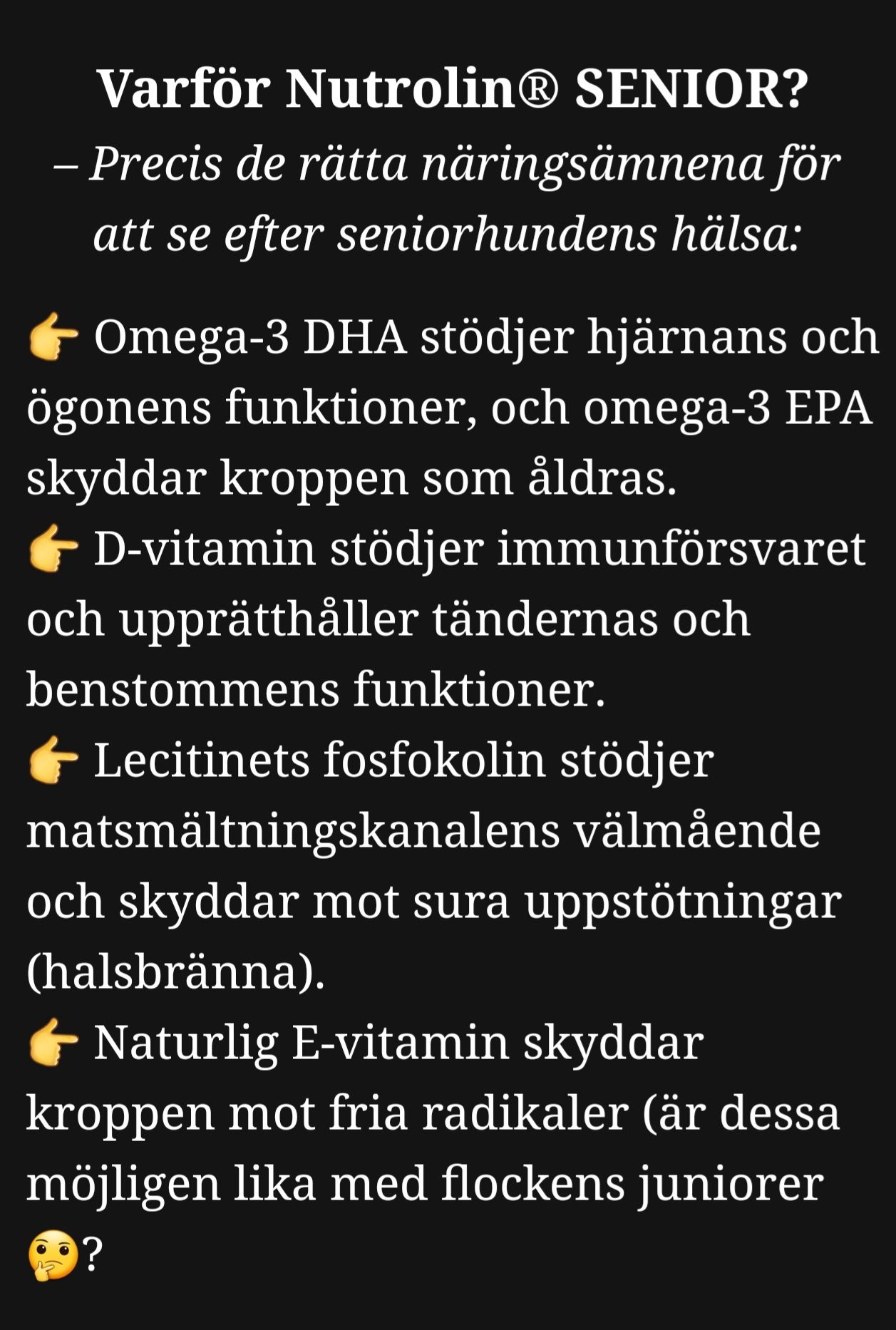 Nutrolin® SENIOR - äldre hund