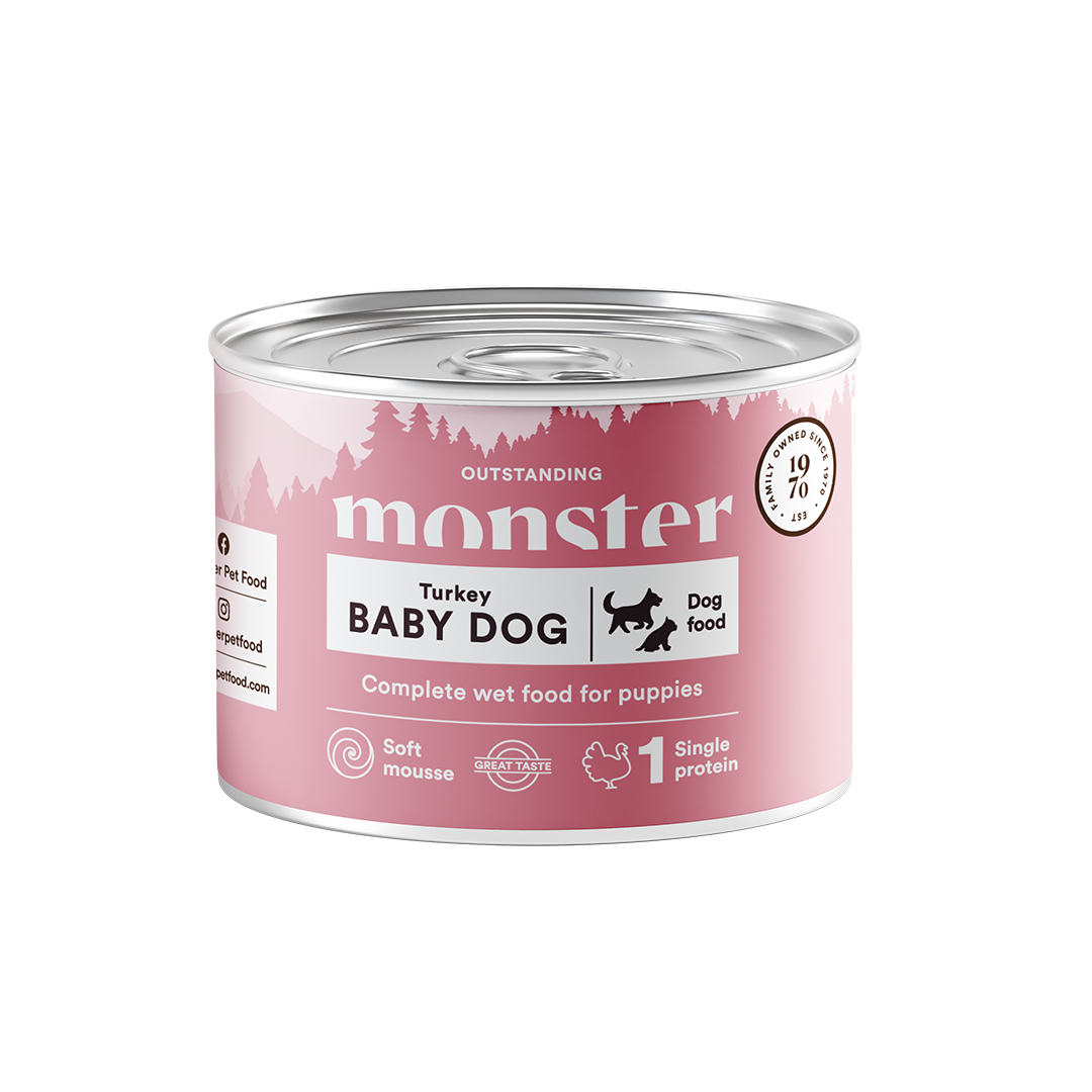 Monster Baby Dog Mousse- kalkon 190 gr