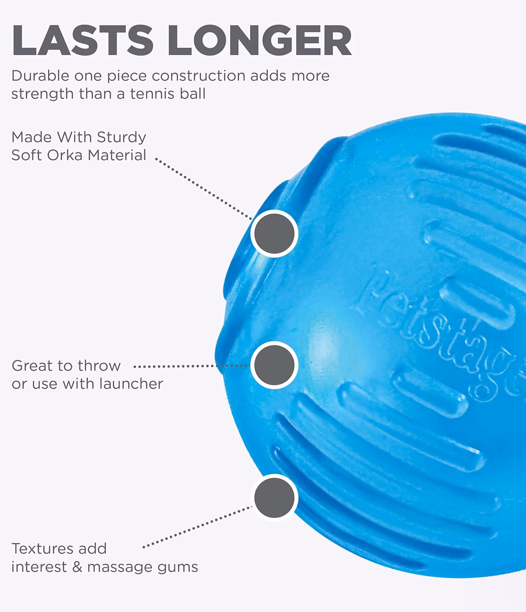 Petstages Orka Tennis Ball 7 cm- lika rolig på land som i vatten