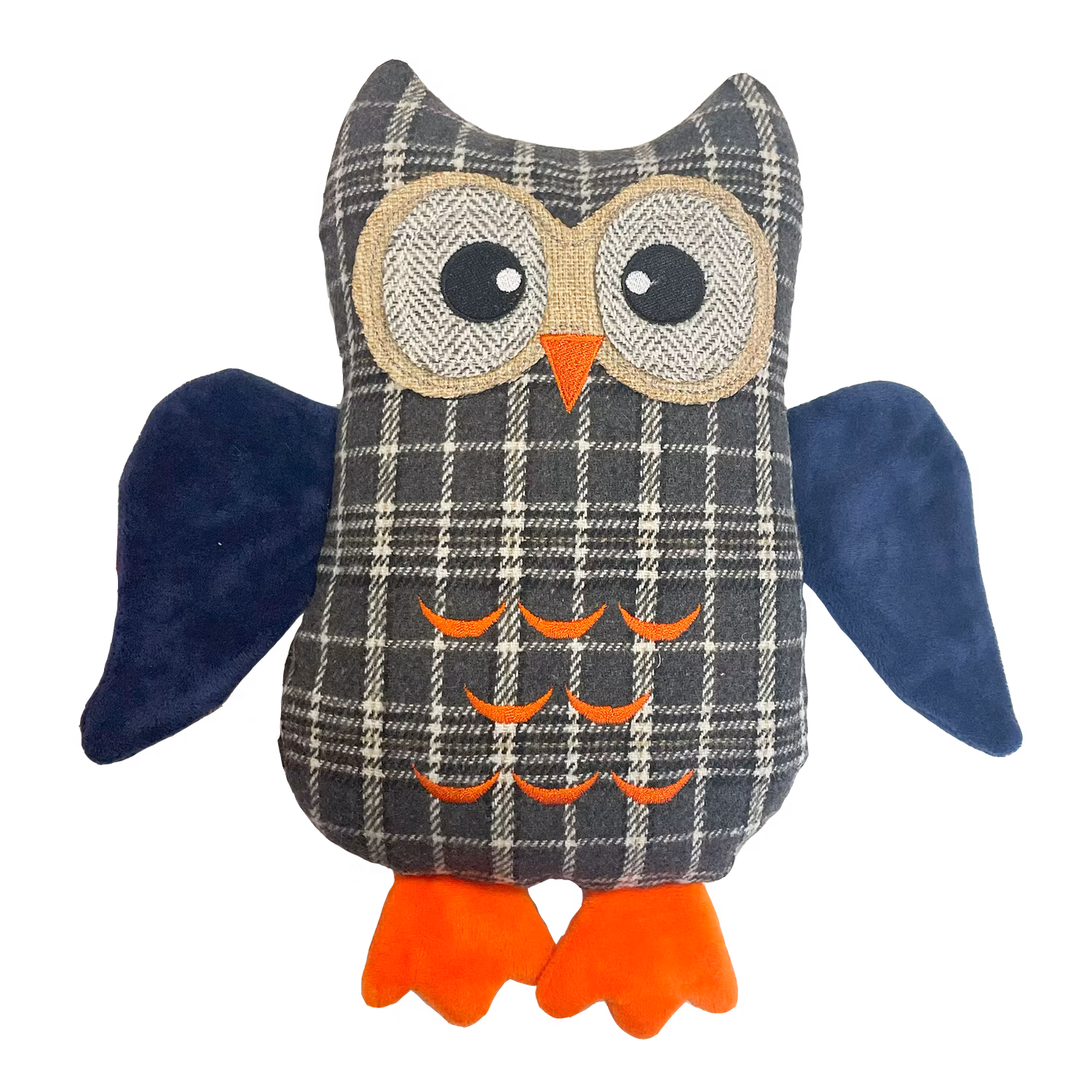 Forest Friends- Owl/Uggla i tyg med pip/prassel/plyschdetaljer