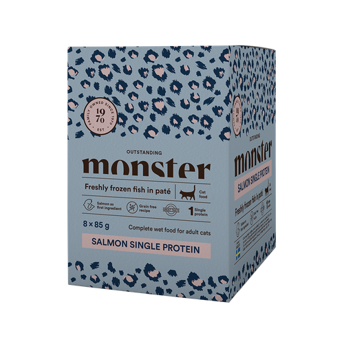 Monster Cat Pouches Adult Salmon (lax) 85 gr x 8 st