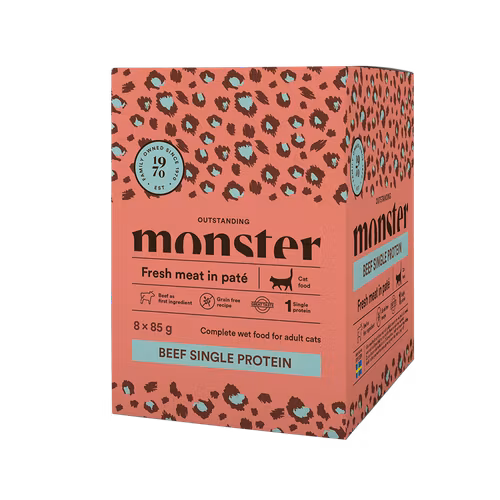 Monster Cat Pouches Adult Beef (nöt) 85 gr x 8 st