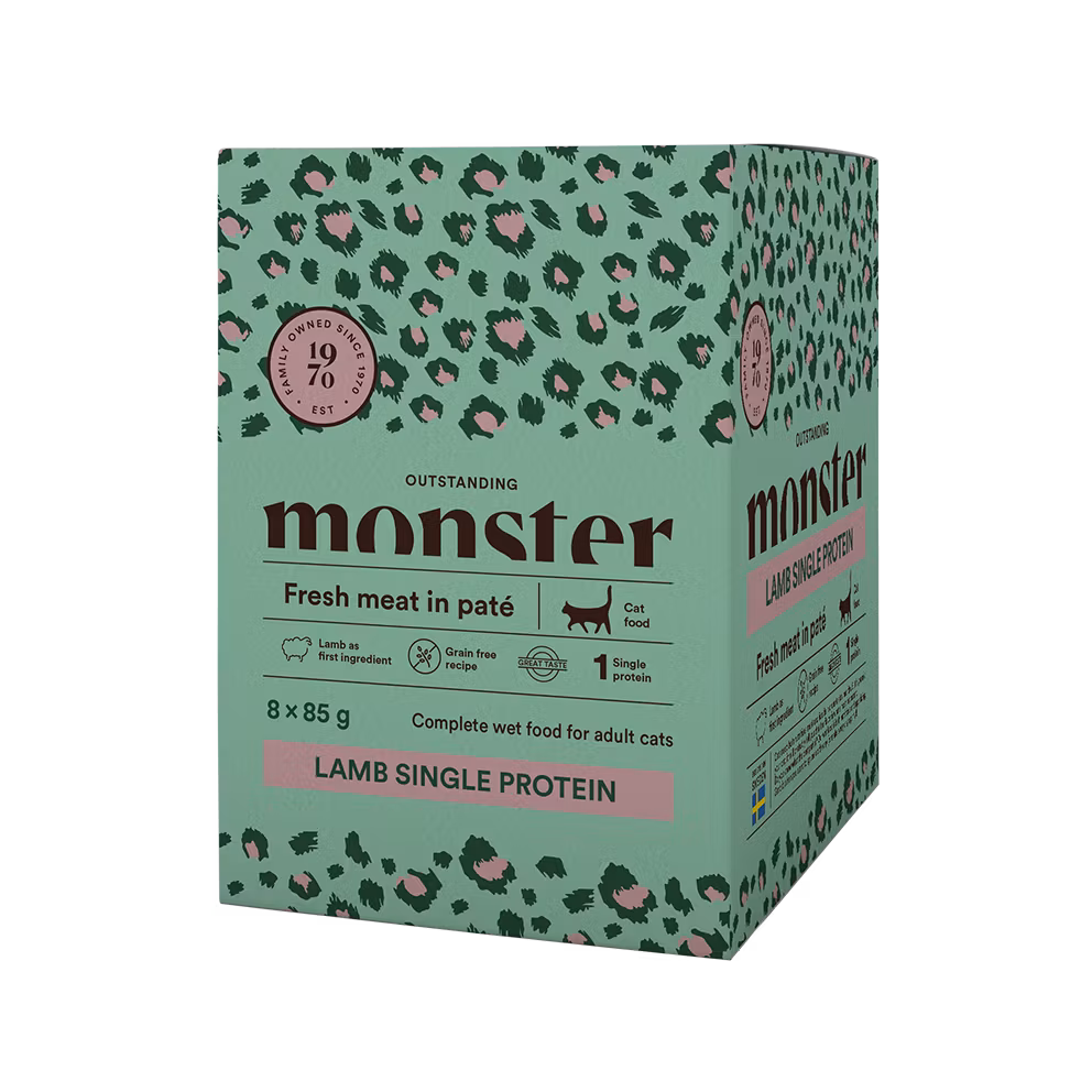 Monster Cat Pouches Adult Lamb (lamm) 85 gr x 8 st