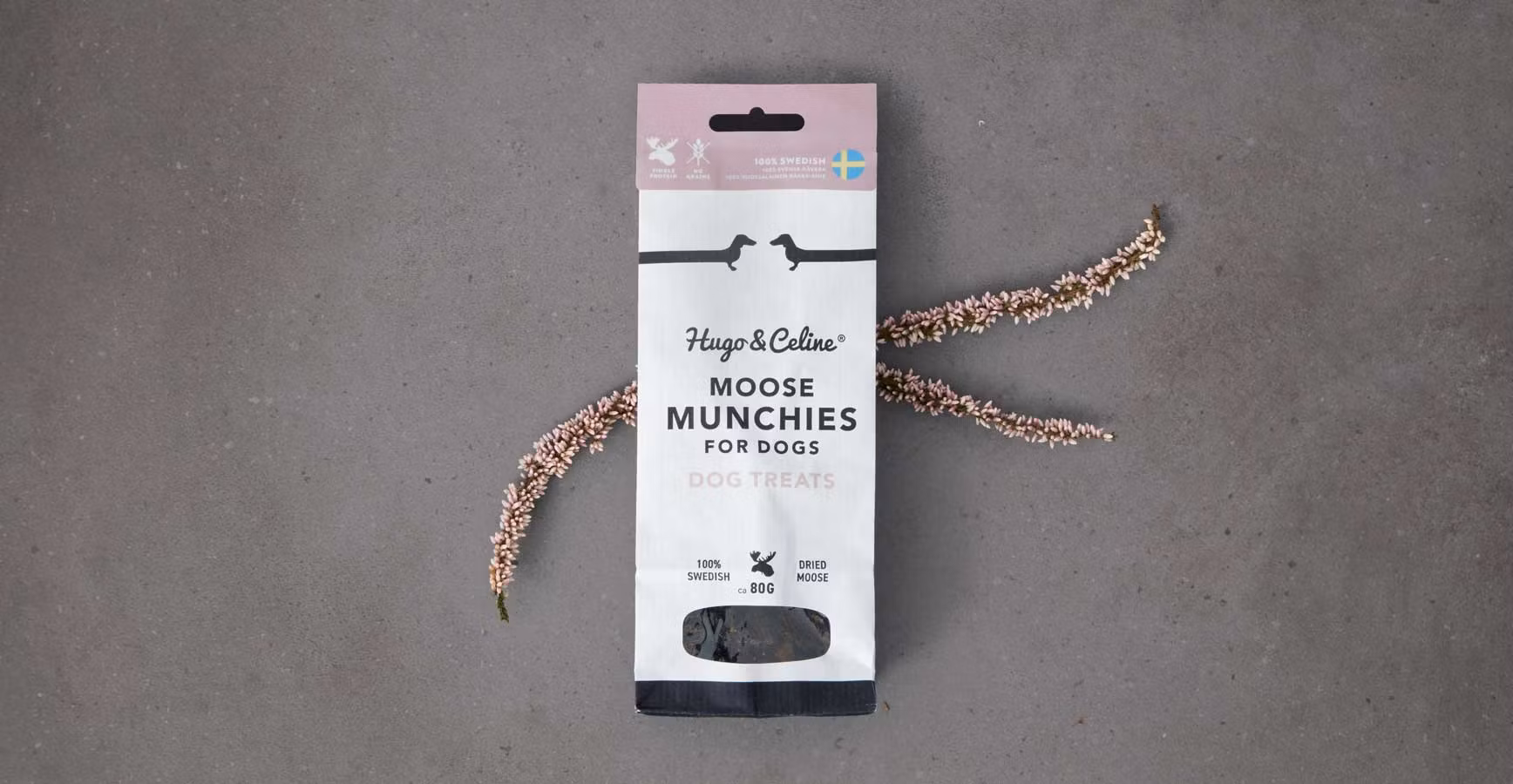 Hugo & Celine MOOSE MUNCHIES TORKAD ÄLG 5 ST – TOTALT 80G