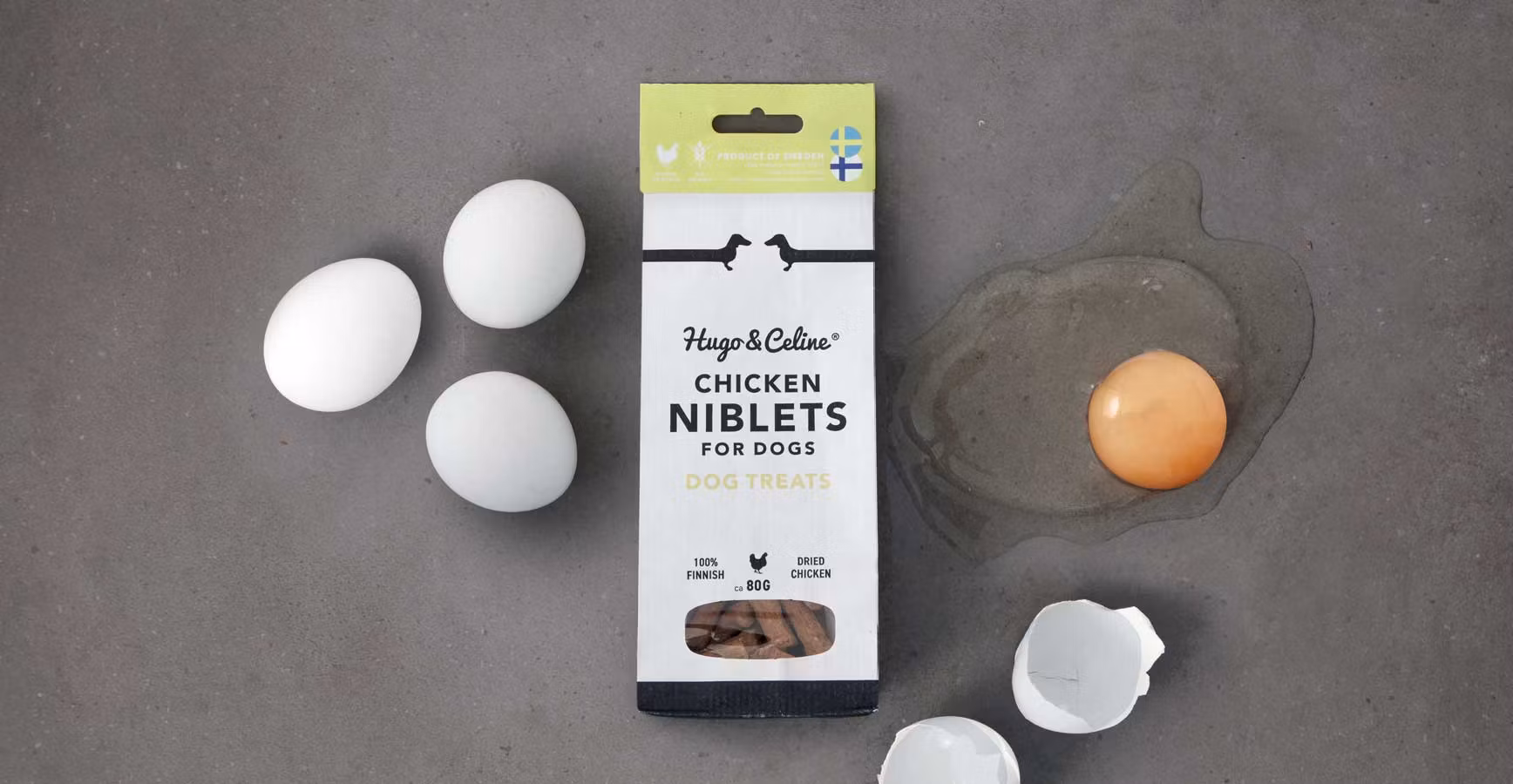Hugo & Celine CHICKEN NIBLETS TORKAT KYCKLINGKÖTT ca 80 G