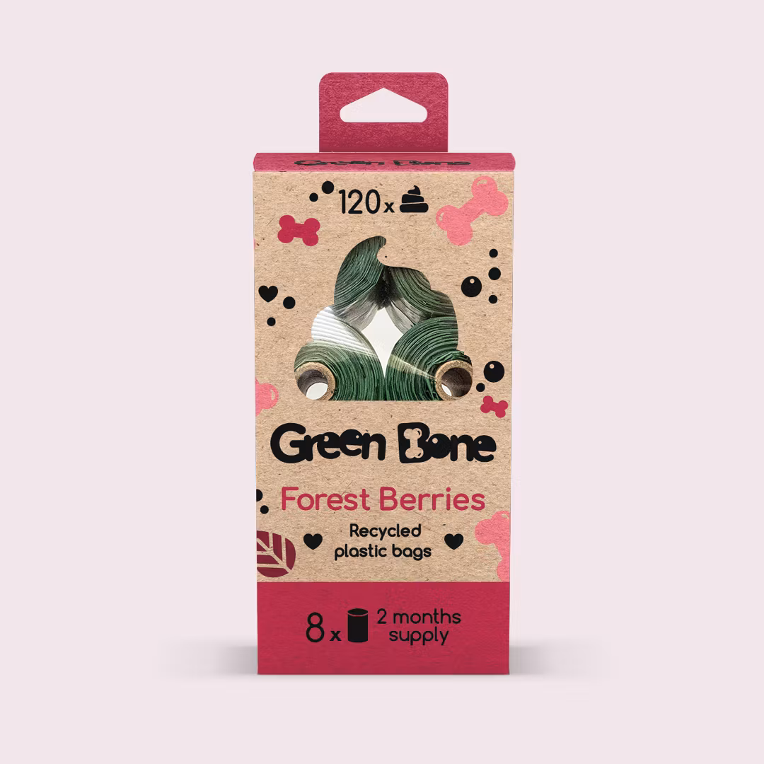 Green Bone - Bajspåse- nedbrytningsbara 8 rullar, 120 påsar