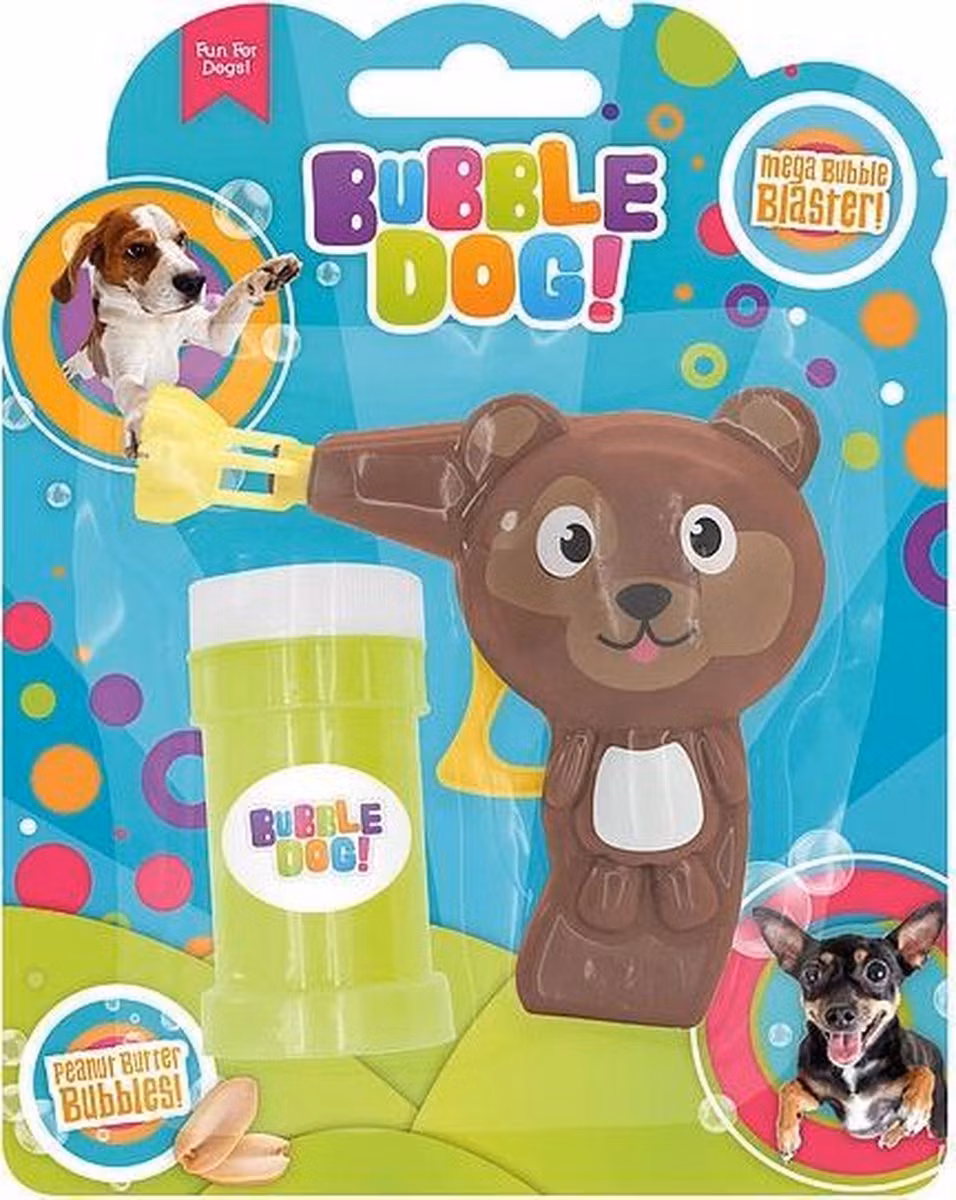 Bubble Dog Manual Gun Peanut Butter/Bubbelpistol & såpbubblor med smak av  jordnötssmör