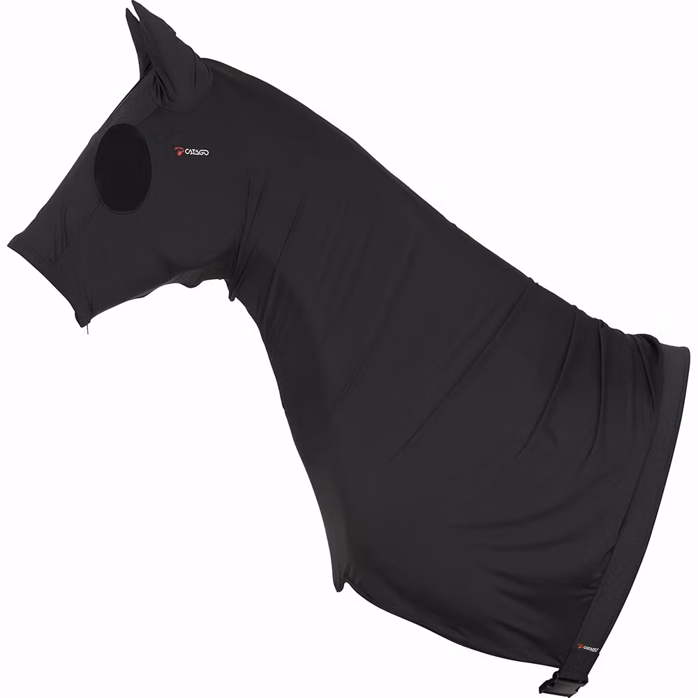 CATAGO FIR-Tech stretch hood w zipper huva, svart Stl. Cob