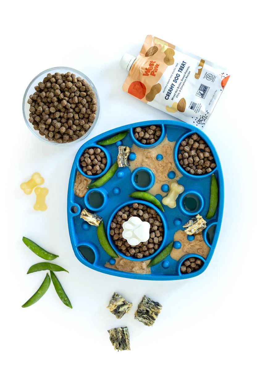 West Paw Feast Mat Waves ca 25.5cm Blandade färger