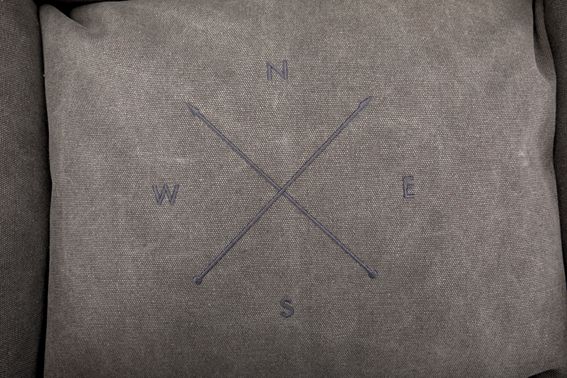 BE NORDIC Föhr bädd, rektangulär, 100 × 80 cm, mörkgrå