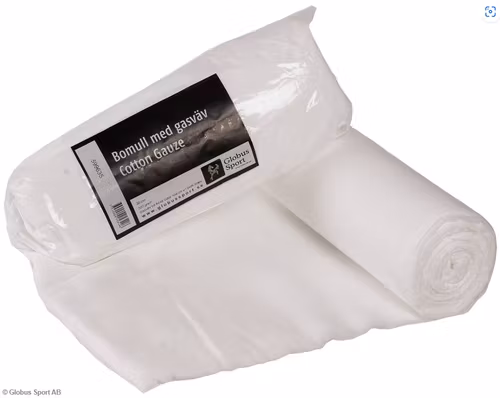 BOMULL Med gasväv. Rullad. 30 cm x 3.5 m. 500 g.