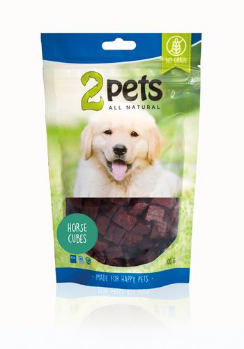 2pets Dogsnack Horse Cubes, 100 g
