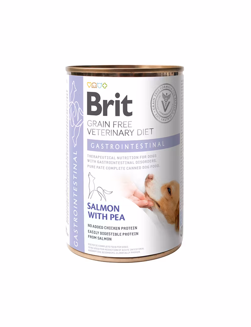 Brit Grainfree Veterinary Diets Gastrointestinal - lax o ärtor 400 g