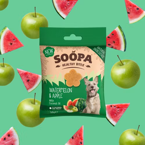 Soopa Healthy Bites Watermelon & Apple 50g (vattenmelon & äpple), veganskt