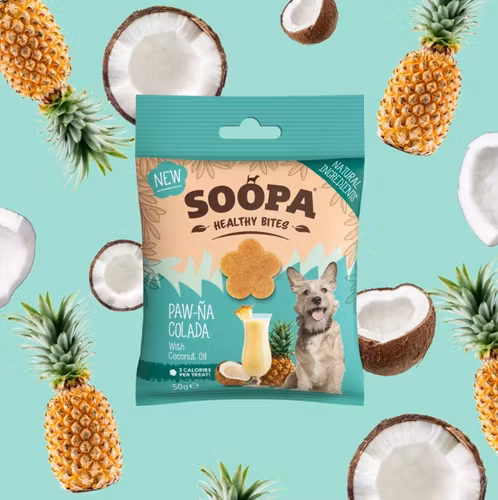 Soopa Healthy Bites Paw-Na Colada 50g (ananas & kokos), veganskt