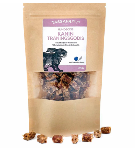 TassaFritt Naturligt Hundgodis - Promenad & Träning - Kanin 80 gr