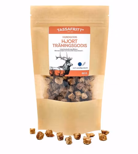 TassaFritt Naturligt Hundgodis - Promenad & Träning - Hjort 80 gr