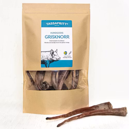TassaFritt Svenskt Hundgodis Grisknorr , 10 stycken i påsen