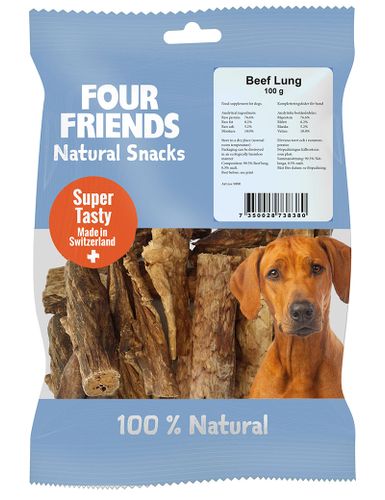 Four Friends Dog Natural Snacks Beef Lung Spannmålfritt 100g