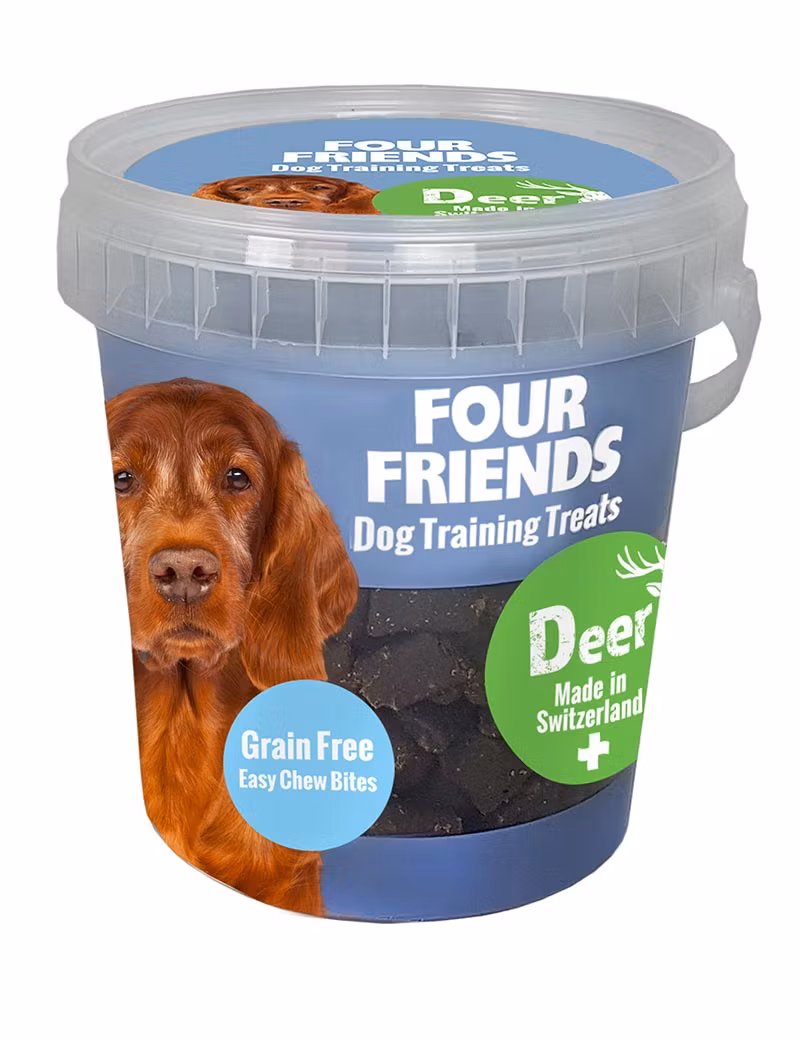 Four Friends Dog Training Treats Deer Spannmålfritt 400g
