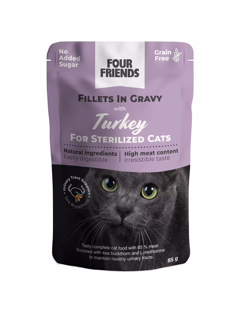 Four Friends Sterilized in Gravy Mix 12-pack- våtfoder i sås