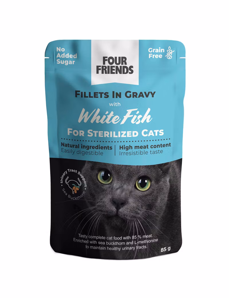 Four Friends Sterilized in Gravy Mix 12-pack- våtfoder i sås