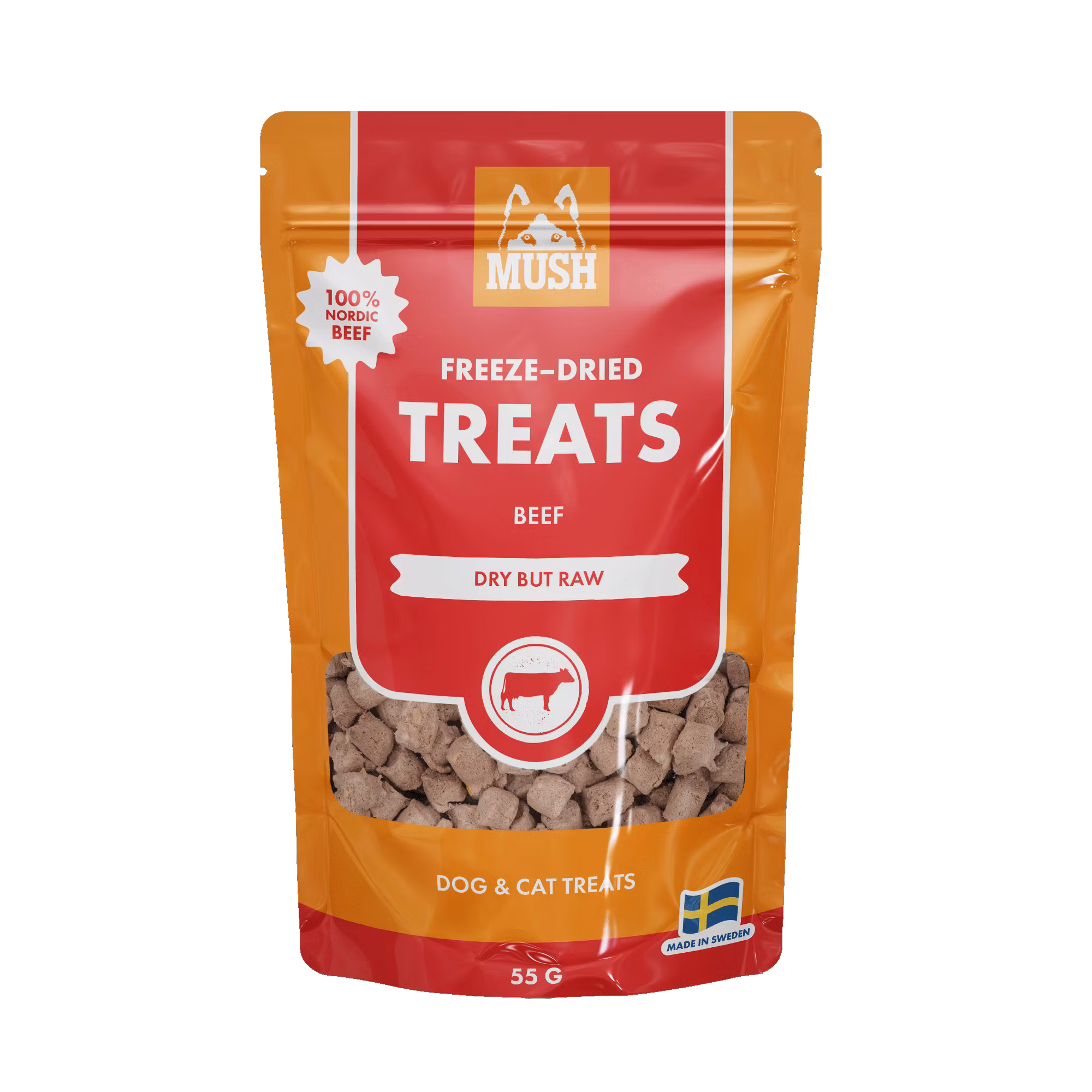 MUSH TREATS FRYSTORKAD NÖT 55 gr