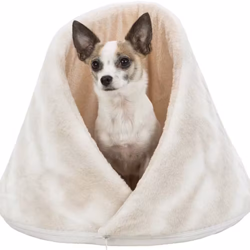 Bädd Nelli igloo, ø 43 × 35 cm, vit-beige