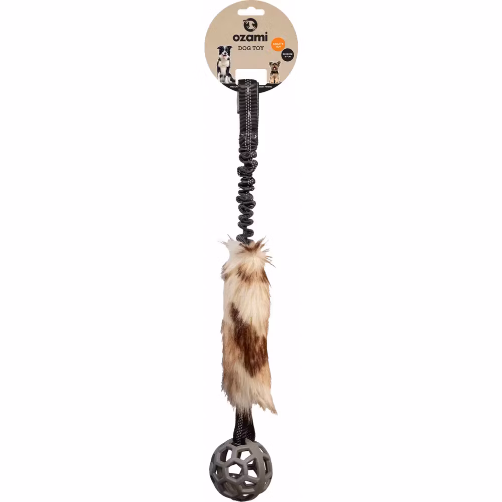 Play-n-tug Faux Furwith Ball 65cm