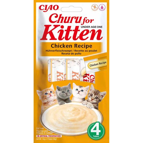 Churu Kitten Chicken (kyckling) 4 st x 14 gr - under 1 år