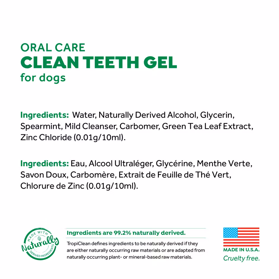 TropiClean Clean Teeth Oral Care Gel- fräsch andedräkt 118 ml