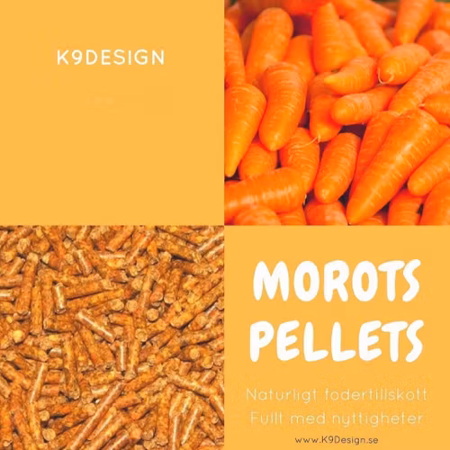 Nom Noms Morotspellets- ger frisk hud o päls ,bra för dålig mage. 250 gr/2kg
