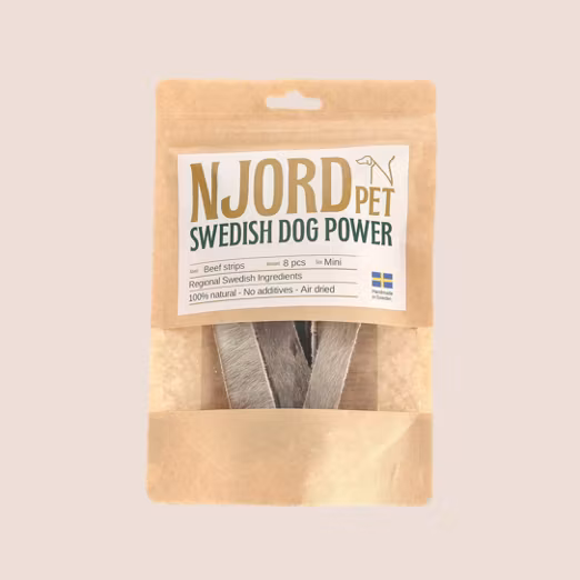 NYHET Njord nötstrips MINI 15 cm x 1 cm - 100% svenska råvaror